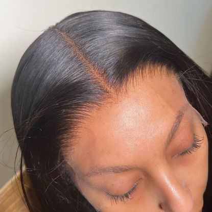 Picture of BEEOS 5x5 Skinlike Real HD Lace Closure Only, Pre Plucked Natural Hairline Body Wave Human Hair Invisible Lace Closure Bleached Knots 16 Inch