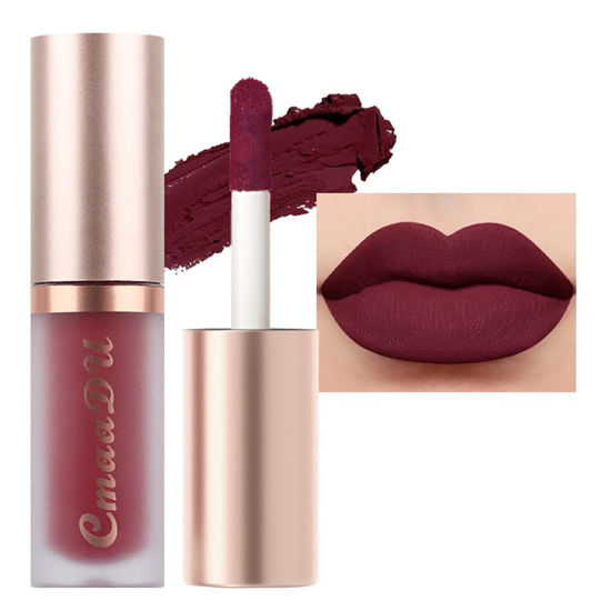Picture of evpct 6Pcs Plum Wine Red Silky Velvet Matte Liquid Lipstick Lip Gloss Set for Women Long Lasting 24 Hours Color Stay Lipstick labiales matte larga duracion mate 24 horas originales 09#