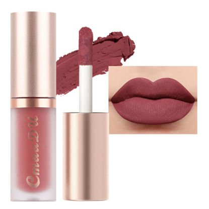 Picture of evpct 1Pcs Mauve Red Matte Liquid Lipstick Lip Gloss Glossy Set for Black Women 24 Hour Silky Velvet Lipstick labiales matte larga duracion mate 24 horas originales 03#