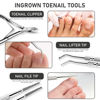 Picture of Ingrown Toenail Tool Kit, Ingrown Toenail Removal Kit: Ingrown Toenail Clippers, Ingrown Toenail File and Lifters, Under Nail Cleaner - Professional Pedicure Tools Set for Effective Treatment