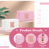 Picture of Personalized Initial A-Z Preppy Patch Makeup Bag,Small PU Leather Chenille Letter Cosmetic Bag with Zipper for Teen Girls,Pink Cute Travel Toiletry Bag,Birthday Monogrammed Gift for Daughter,Letter E