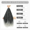 Picture of 8 Packs Crochet Box Braids- 18 Inch Goddess Box Braids Crochet Hair Bohomian Crochet Braids Hair Synthetic Braiding Hair Extensions Crochet Hair for Black Women (18(8Packs), 1B/Silver)