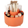 Picture of Anyoifax 360° Rotating Makeup Brush Holder Organizer, Make up Brushes Cup for Vanity, 5 Slot Spinning Makeup Organizers for Cosmetics, Lipstick, Pen, Orange