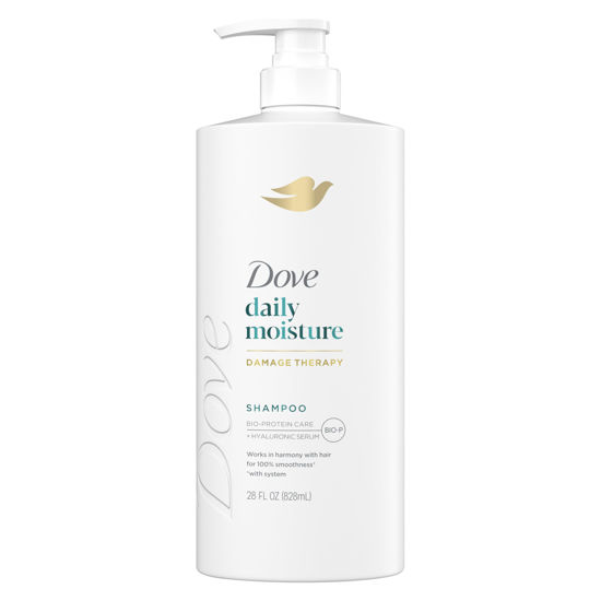 Picture of Dove Damage Therapy Shampoo Daily Moisture for Dry Hair with Bio-Protein Care Technology and Hyaluronic Serum 28 Fl Oz