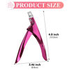 Picture of False Nail Clippers with Magnets Stainless Steel Nail Cutter for Acrylic Nail Nail Clippers with 15Pcs Small Magnets for Home Salon Nail Art (Pink)