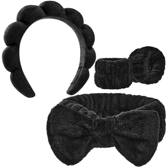 Picture of Ztomine Headbands for Women - Spa Headband and Wristband Set - Headband for Washing Face,Facial Mask,Makeup and Skin Care,Gifts for Women and Teen Girl Gifts Trendy Stuff