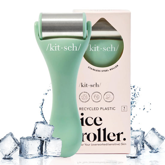Picture of Kitsch Ice Roller for Face, Redness Reducing Skin Care Tools, Face Massager for Migraine Relief & Puffy Eyes, Self Care Cold Face Roller, Facial Tools for Jawline & Lymphatic Drainage (Minty Green)