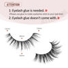 Picture of Onlyall Natural Lashes Wispy Lashes Natural Look False Eyelashes Natural Flared Eyelashes False Eye Lashes Soft Fluffy Lashes 7 Pairs D-K08