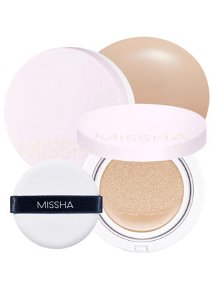 Picture of MISSHA Magic Cushion Foundation No.23 (2 Pack) Light Beige for Bright Skin - Flawless Coverage,Dewy Finish,Easy Application for All Skin Types