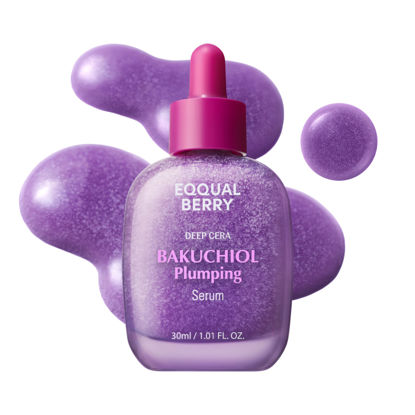 Picture of EQQUALBERRY Bakuchiol Plumping Serum - Pore and Wrinkle Minimizer with Bakuchiol | Retinol Alternative for Sensitive Skin | Enhances Firmness and Elasticity with Ceramide and Peptides, 1.01oz / 30ml