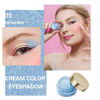 Picture of Oulac Blue Cream Eyeshadow also for Highlighter Large Capacity Highly Pigmented Eye Shadow Waterproof &Long Lasting with Moisturizing Formula. Shimmer Glitter Eye Makeup. 6g.(02)