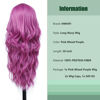 Picture of Long Purple Wig for Women 26Inch Wavy Curly Hair Wigs Synthetic Hair Replacement Wig Heat Resistant Hair Wig for Daily Party Use(26'' Purple)