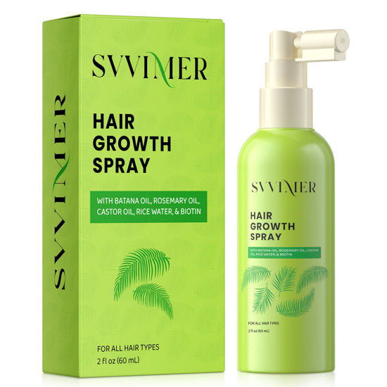 Picture of Svvimer Hair Growth Serum Spray - with Rosemary Batana Oil Biotin for Hair Loss and Thinning Hair - Thicker Fuller Hair for Women Men 2 Fl Oz (Pack of 1)