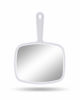 Picture of Gladmart Hand Mirror Salon Barber Hairdressing Handheld Mirror with Handle (Square White 7.4 x 10.3 inches)