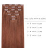 Picture of WENNALIFE Clip in Hair Extensions Real Human Hair, 22 Inch 120g 7pcs Clip in Hair Extensions Real Human Hair, Dark Auburn Copper Human Hair Clip in Extensions Remy Human Hair Extensions Clip Ins