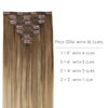 Picture of WENNALIFE Clip in Hair Extensions Real Human Hair, 14 Inch 120g 7pcs Human Hair Extensions Clip In Human Hair, Balayage Chestnut Brown Mixed Dirty Blonde Hair Extensions Clip In Real Hair Remy Human