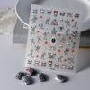 Picture of Halloween Nail Art Stickers 5D Embossed Skull Nail Stickers Blood Skeleton Nail Decals Self-Adhesive for Women Girls Manicure DIY Holiday Nail Supplies