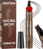 Picture of iMethod Microblading Eyebrow Pen - Eyebrow Pencil Magical Upgraded Eye Brow Pencils for Women with 4 Fork Tip & Spoolie Brush for Natural-Looking Hair-Like Defined Brows, Last All-Day, Black