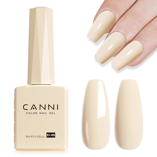 Picture of CANNI Nude Color Gel Polish, 1Pcs Gel Nude Nail Polish Nude Color High Gloss Soak Off U V Gel Nail French Nail Manicure Salon DIY