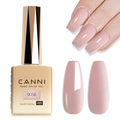 Picture of CANNI Jelly Nail Gel Polish, 1Pcs Gel Polish Jelly Purple Transparent Color Gel Polish Nail High Gloss Soak Off U V Gel Nail French Nail Manicure Salon DIY