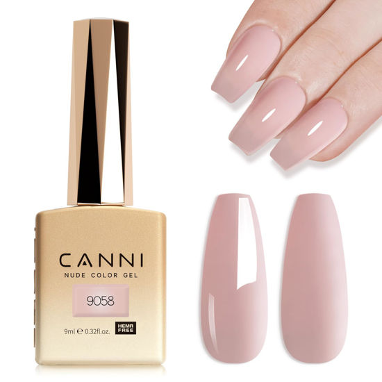 Picture of CANNI Jelly Nail Gel Polish, 1Pcs Gel Polish Jelly Purple Transparent Color Gel Polish Nail High Gloss Soak Off U V Gel Nail French Nail Manicure Salon DIY