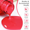 Picture of CANNI Pink Gel Polish, 1Pcs Gel Polish Hot Pink Color Gel Strawberry Pink Polish Nail High Gloss Soak Off U V Gel Nail French Nail Manicure Salon DIY