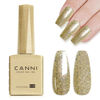 Picture of CANNI Gel Polish Gold, 1Pcs Gold Glitter Gel Nail Polish Gold Color Gel Polish Nail High Gloss Soak Off U V Gel Nail French Nail Manicure Salon DIY