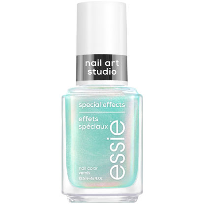 Picture of essie Nail Art Studio Special Effects Nail Polish, Chrome, Vegan, Aqua Nail Polish, Mystic Marine, 0.46 Fl Oz
