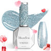 Picture of MelodySusie Blue Glitter Gel Polish,0.5fl oz Snowflake Blue Shimmer Nails Soak Off UV LED Lake Blue Sparkle Gel Polish Gift for Women Nail Art Manicure Salon DIY Nail Design Decoration at Home-1752