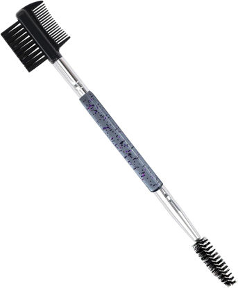 Picture of 3 Head Eyebrow Eyelash Shaper Eyelash Comb Double Head Brush Makeup Grooming Tool cosmetic with 3 Different Spoolie Brushes for Separating Lashes, Eliminating Mascara Clumps, Grooming and Shaping Brow