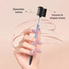 Picture of 3 Head Eyebrow Eyelash Shaper Eyelash Comb Double Head Brush Makeup Grooming Tool cosmetic with 3 Different Spoolie Brushes for Separating Lashes, Eliminating Mascara Clumps, Grooming and Shaping Brow