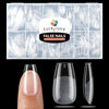 Picture of Luckyfairy Short Coffin Fake Nails, Soft Gel Pre-Shaped Acrylic Short Ballerina Nail Tips, Half Matte Full Cover Clear Press on Flase Nail Tips for Nail Extension Home DIY 504pcs/12 Sizes Gelly Tips