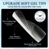 Picture of Luckyfairy Short Coffin Fake Nails, Soft Gel Pre-Shaped Acrylic Short Ballerina Nail Tips, Half Matte Full Cover Clear Press on Flase Nail Tips for Nail Extension Home DIY 504pcs/12 Sizes Gelly Tips