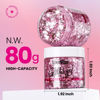 Picture of Teenitor Pink Body Glitter, Chunky Face Glitter, Pink Glitter Hair Glitter Gel, 80g/2.8oz Holographic Glitter for Face Body Hair, Festival Party Cheer Glitter Makeup