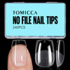 Picture of TOMICCA Extra Short Coffin Nail Tips, 240Pcs Half Matte Press on Full Cover Acrylic Nails, 12 Sizes Pre -Shape Soft Gel Fake Nail Tips for Nail Extension Art Home DIY Nail Salon