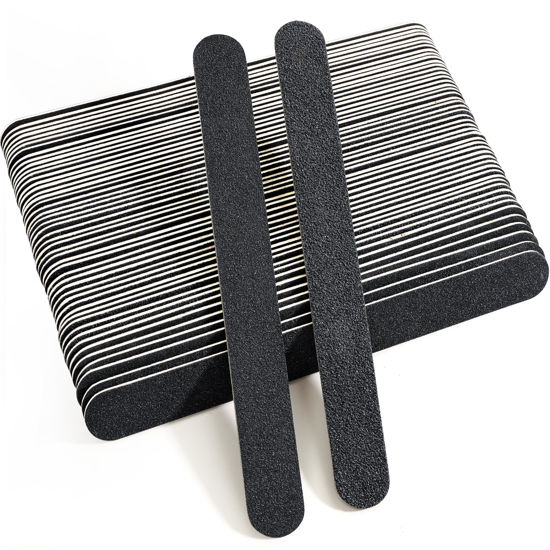 Picture of Canvalite 50PCS Nail File Thin Emery Boards for Nails 100/180 Grit Nail Files for Natural Nails Manicure Pedicure Tool for Home and Salon Use