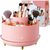 Picture of 360° Rotate Makeup Brush Holder Organizer, Makeup Organizers Countertop, Makeup organization and Skincare Storage for Vanity, Desktop, Bathroom (Pink)
