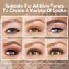 Picture of Kaely 6 Colors Mini Small Natural Nude Eyeshadow Makeup Palette, Light Nude Brown Stone Putty Taupe Black Cherry Dark Mauve Matte Korean Eye shadow Palette Long Lasting Built in Mirror Travel Size 10