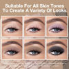 Picture of Kaely 6 Color Mini Eyeshadow Makeup Palette for Natural Nude Smoky Matte Looks, Nude Light Brown Smoky Grey Taupe Black Matte Eye Shadow Palette Long Lasting Pigmented Built in Mirror Travel Size 05