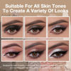 Picture of Kaely 6 Colors Mini Eyeshadow Makeup Palette for Women Natural Looks, Black Dark Smoky Grey Nude Pink Rose Champagne Gold Pearl White Glitter Shimmer Eye Shadow Palette Built in Mirror Travel Size 03