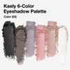 Picture of Kaely 6 Colors Mini Eyeshadow Makeup Palette for Women Natural Looks, Black Dark Smoky Grey Nude Pink Rose Champagne Gold Pearl White Glitter Shimmer Eye Shadow Palette Built in Mirror Travel Size 03
