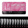Picture of Cycullinyt Medium Coffin Nail Tips, Full Cover Clear Soft Gel Tips, Medium Coffin False Nail Tips for Acrylic Nails Extension with Box, 550PCS, 11 Sizes(Style 01)