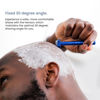 Picture of Henson Shaving Razor - Steel Blue Double Edge Safety Razor with 5 Spare Blades - 30° Angled Precision With Superior Blade Rigidity- Reusable Single Blade Razors For Men and Women