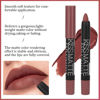 Picture of evpct 3Pcs Nude Beige Dark Light Brown Yellow Matte Lipstick and Lip Crayon Lip Liner Stick Pencil duo Makeup Set Long Lasting 24 Hour Waterproof Lip Gloss labiales mate 24 horas originales 08&17&19