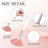 Picture of Maitys 9 Pieces Facial Brushes Fan Mask Brushes, Soft Facial Applicator Brushes Tools for Peel Glycolic Mask Makeup for Mud Cream (Pink,yellow,white)