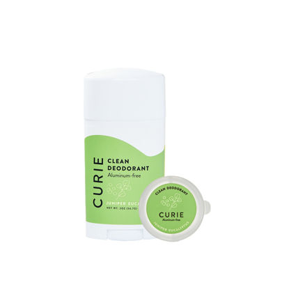 Picture of Curie Aluminum Free Deodorant - Juniper Eucalyptus 2oz Stick and Travel Mini - Natural Deodorant, Paraben Free, Cruelty Free, Non-Toxic