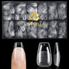 Picture of UNA GELLA Short Coffin Nail Tips, 600Pcs Short Gel Nail Tips Coffin Shape 12 Sizes Soft Gel Nail Tips Pre-file Fake Nails Full Cover Nail Tips for Acrylic Nail Extension Home DIY Salon with Box