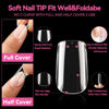 Picture of UNA GELLA Short Square Nail Tips 216pcs Short Square Gel x Nails Tips 12 Sizes Short Press On Nails Full Cover Nail Tips Clear Square-Shaped Fake Nails Extension for Home DIY Nail Salon Soft Gel Tips