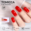 Picture of TOMICCA Red Gel Polish, Red Nail Polish Gel, Soak Off U V Red Nail Polish Quick Dry, Long Lasting Manicure Salon DIY Nails Polish Gel Colors