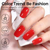 Picture of TOMICCA Red Gel Polish, Red Nail Polish Gel, Soak Off U V Red Nail Polish Quick Dry, Long Lasting Manicure Salon DIY Nails Polish Gel Colors